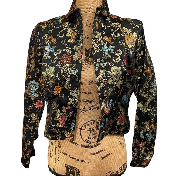 Vintage Brocade Cropped Jacket - Picture 4 of 7